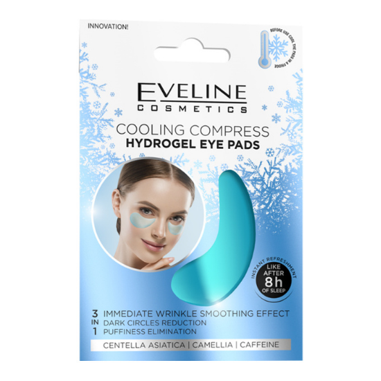 Comprese pentru ochi cu Hydrogel racoritoare 3in1, Eveline 