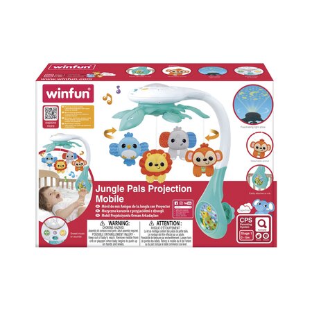 Proiector mobil animalute din Jungla, +0 luni, Winfun 655480