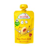 Piure Bio din mango, piersica si banana, 6 luni+, 100 g, Frucht Bar