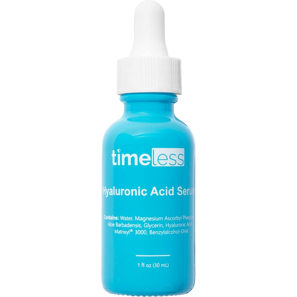 Serum de fata cu efect iluminator si hidratant Hyaluronic Acid + Vitamin C, 30 ml, Timeless Skin Care