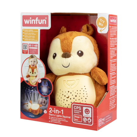 Proiector si lampa de veghe Veverita, +0 luni, Winfun 655688