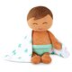 Papusa pentru baie baietel cu par castaniu si accesorii, +2 ani, Lullababy 655796