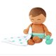 Papusa pentru baie baietel cu par castaniu si accesorii, +2 ani, Lullababy 655797