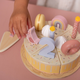Tort aniversar din lemn cu decoratiuni, +3 ani, Roz, Little Dutch 655807