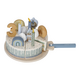 Tort aniversar din lemn cu decoratiuni, 3 ani+, Albastru, Little Dutch 655811
