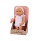 Papusa bebelus cu hainute in 2 piese si bentita roz, +2 ani, Lullababy 655853