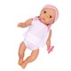 Papusa bebelus cu hainute in 2 piese si bentita roz, +2 ani, Lullababy 655857
