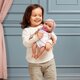 Papusa bebelus cu hainute in 2 piese si bentita roz, +2 ani, Lullababy 655860