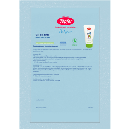 Gel de dinti pentru dintii de lapte Babycare, 50 ml, Topfer 494918