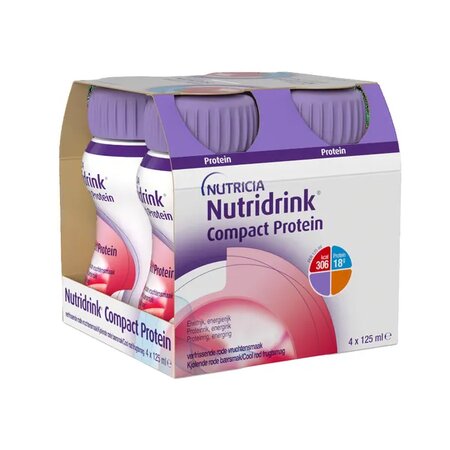 Nutridrink compact protein cu aroma racoritoare de fructe rosii, 4 x 125 g, Nutricia 657710