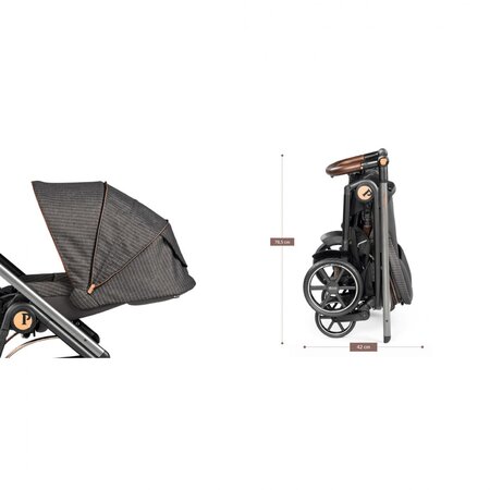 Carucior sport pentru copii Veloce 500, Negru / Gri, Peg Perego 655918