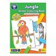 Carte de colorat cu activitati in limba engleza si abtibilduri, 3 ani+, Jungla, Orchard Toys 655946