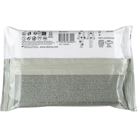 Manusi umede pentru spalarea corpului, 22x15 cm, 8 bucati, Abena 656050