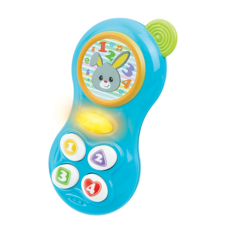 Telefon pentru bebelusi, Albastru, +3 luni, Winfun 656079