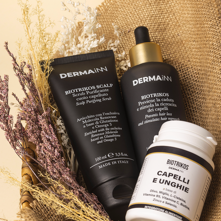 Lotiune pentru prevenirea caderii parului si stimularea cresterii Biotrikos, 100 ml, DERMAiNN 656082