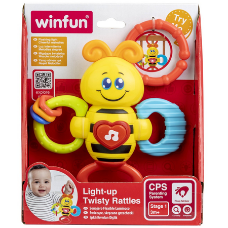 Zornaitoare Albimuta cu sunete si lumini, 3 luni+, Winfun