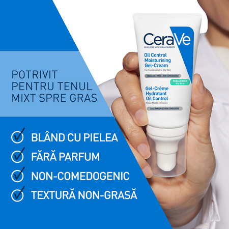 Gel-Crema cu efect hidratant Oil Control, 52 ml, CeraVe 656247