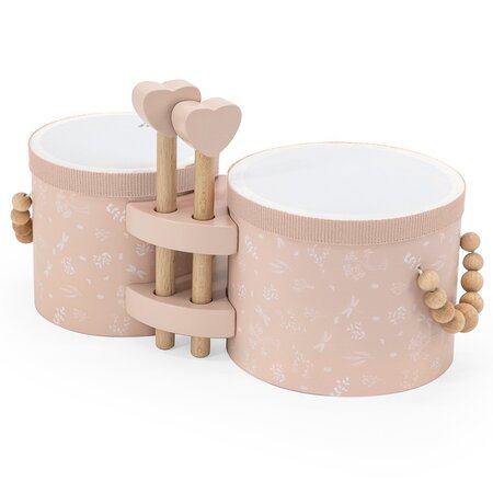 jucarie din lemn Bongos, +12 luni, Pink, Label Label