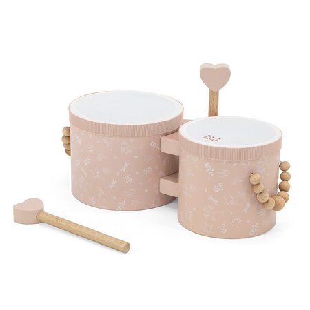 Jucarie din lemn Bongos, +18 luni, Pink, Label Label 656435