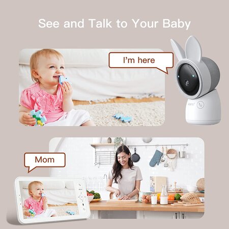 Camera de supraveghere Smart Wi-Fi cu monitor LCD 2K UHD Alnany, Arenti 656528