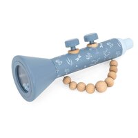 Jucarie din lemn Trompeta, +18 luni, Blue, Label Label