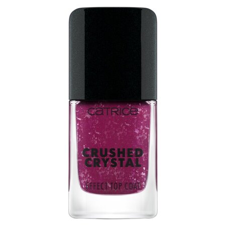 Top coat Crushed Crystal Effect, 010, Amethyst Aura, 10.5 ml, Catrice 656648
