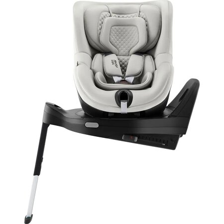Scaun auto rotativ pentru copii cu baza inclusa Dualfix Pro M i-Size, 61-105 cm, Lux Linen Grey, Britax 656857