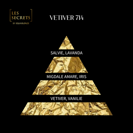 Apa de parfum unisex Les Secrets, Vetiver 714, 50 ml, Equivalenza 657039