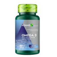 Omega 3, 1000 mg, 30 capsule gelatinoase moi, Adams Supplements