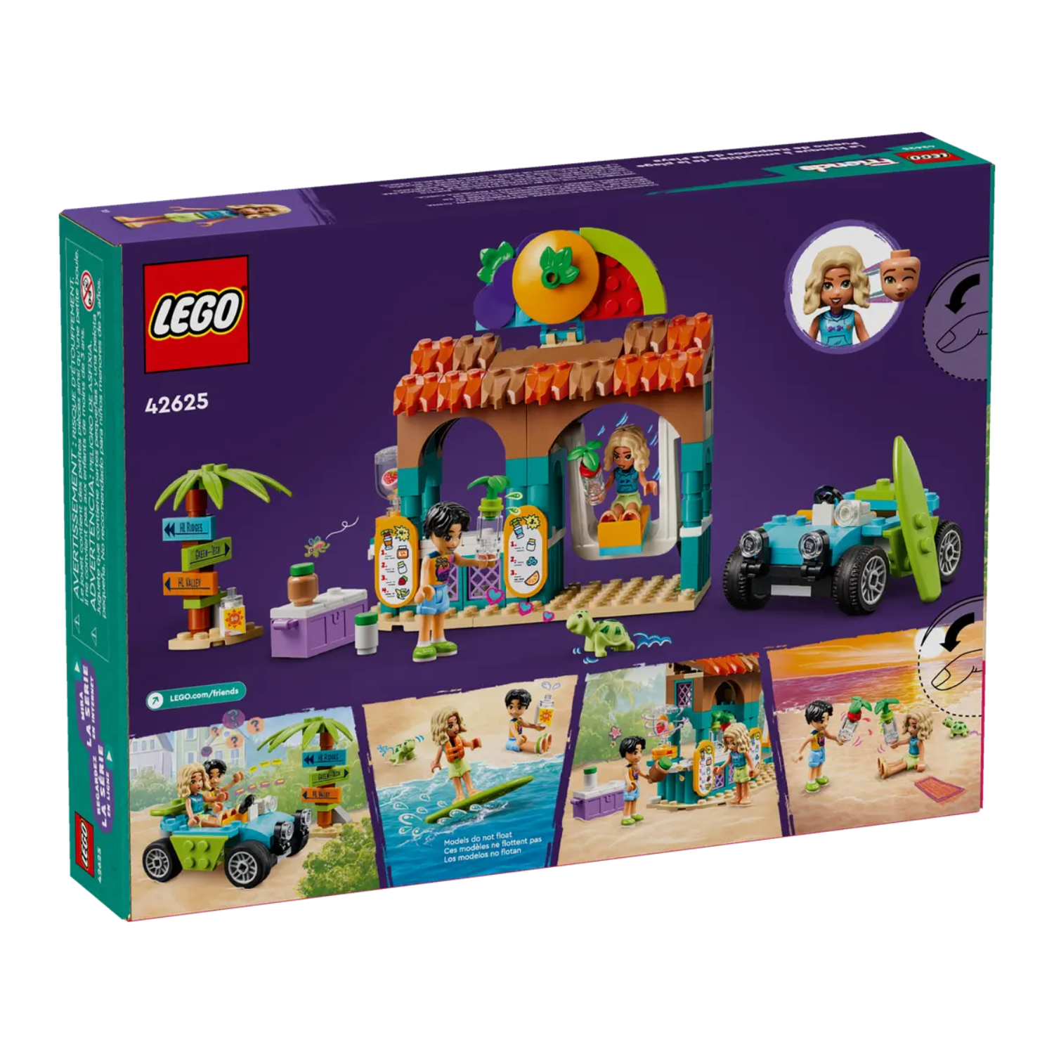 Chiosc de Smoothie-uri pe plaja, 6+ ani, 42625, Lego Friends