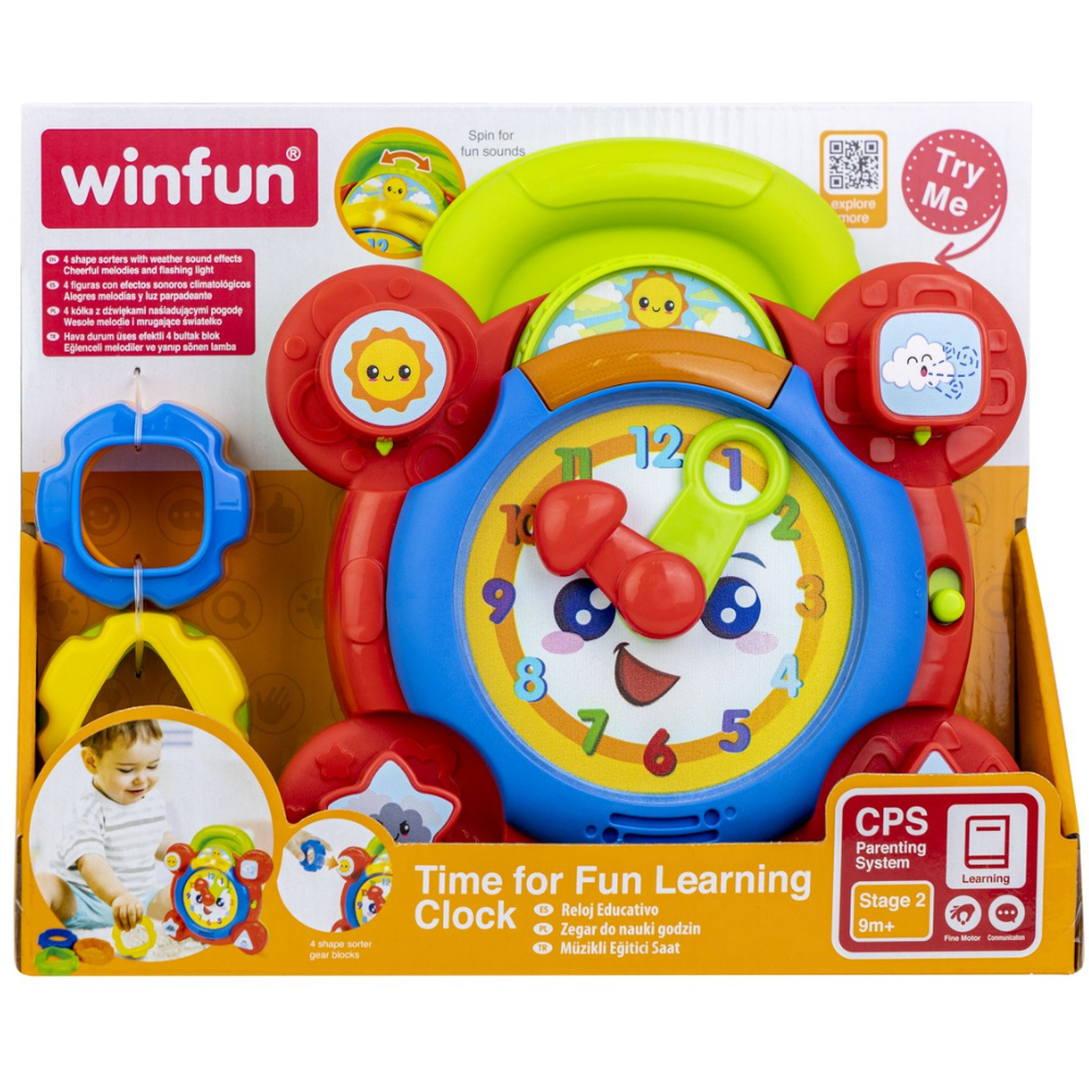 Ceas cu activitati cu lumini si sunete, 9 luni+, Winfun