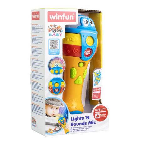 Microfon cu sunete si lumini, 12 luni+, Winfun 657352