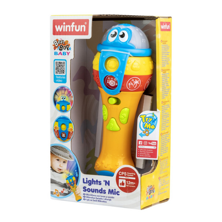 Microfon cu sunete si lumini, 12 luni+, Winfun 657351