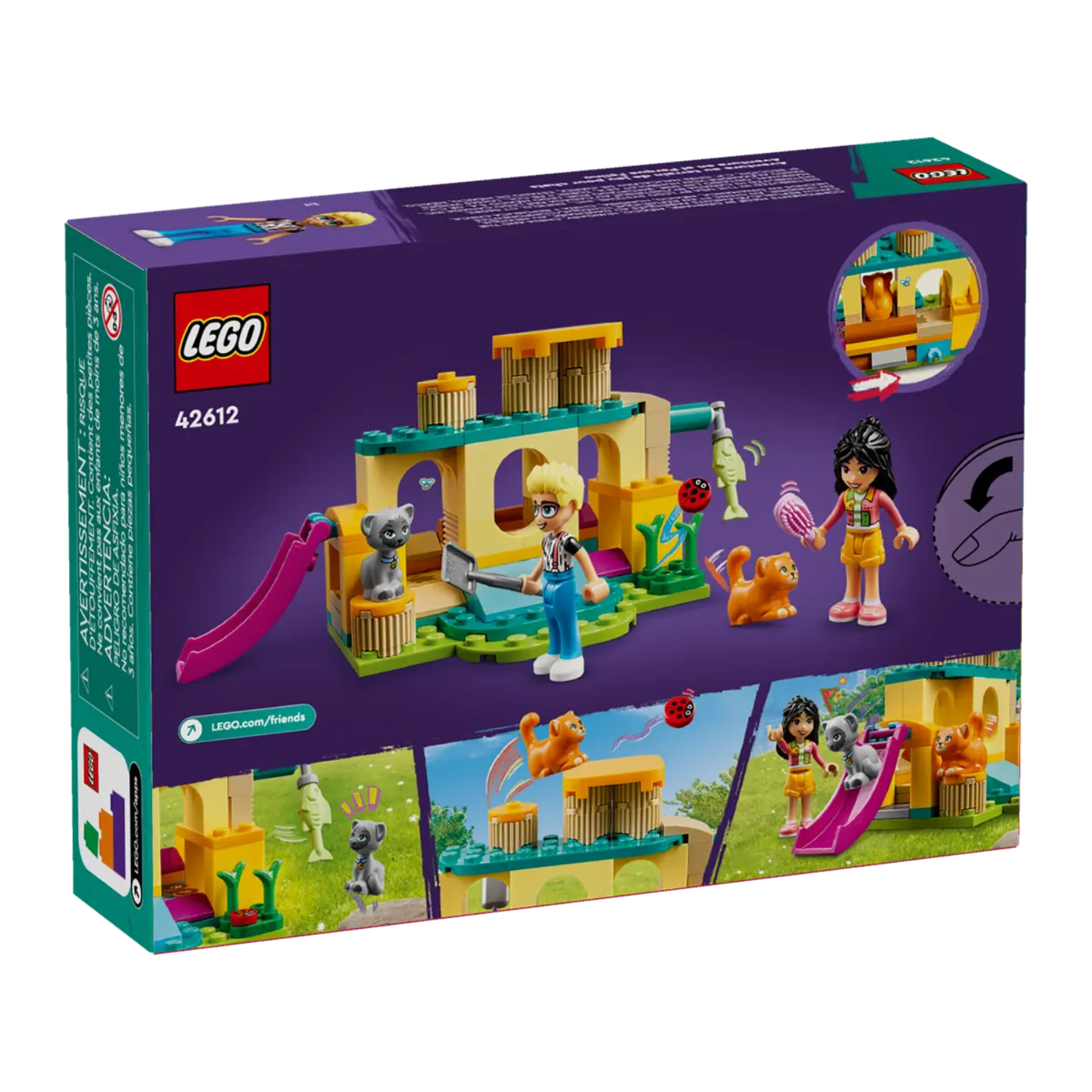 Aventuri pe terenul de joaca pentru pisici, 42612, Lego Friends