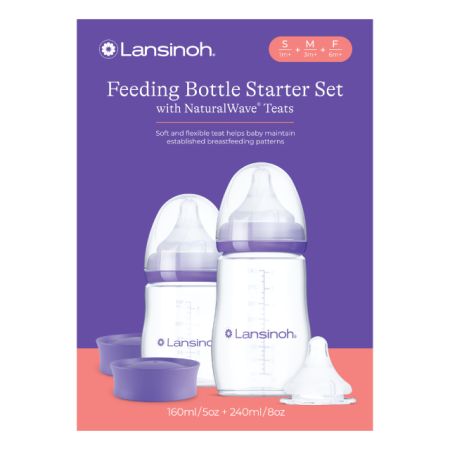 Set de biberoane cu tetina NaturalWave, 160 ml + 240 ml, Lansinoh
