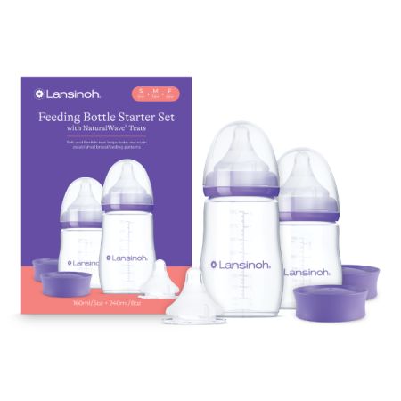 Set de biberoane cu tetina NaturalWave, 160 ml + 240 ml, Lansinoh 731914