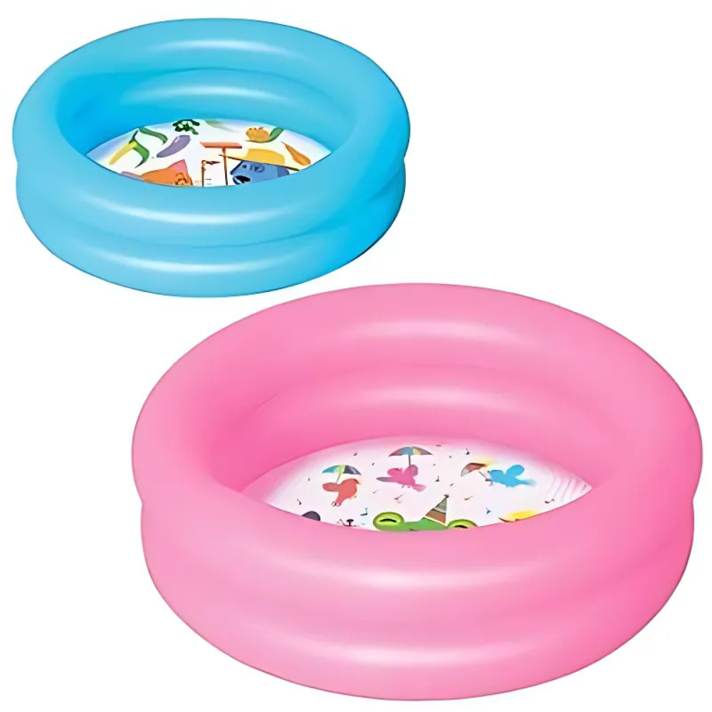 Mini piscina gonflabila cu 2 inele pentru copii, 61x15 cm, Diverse Culori, Bestway