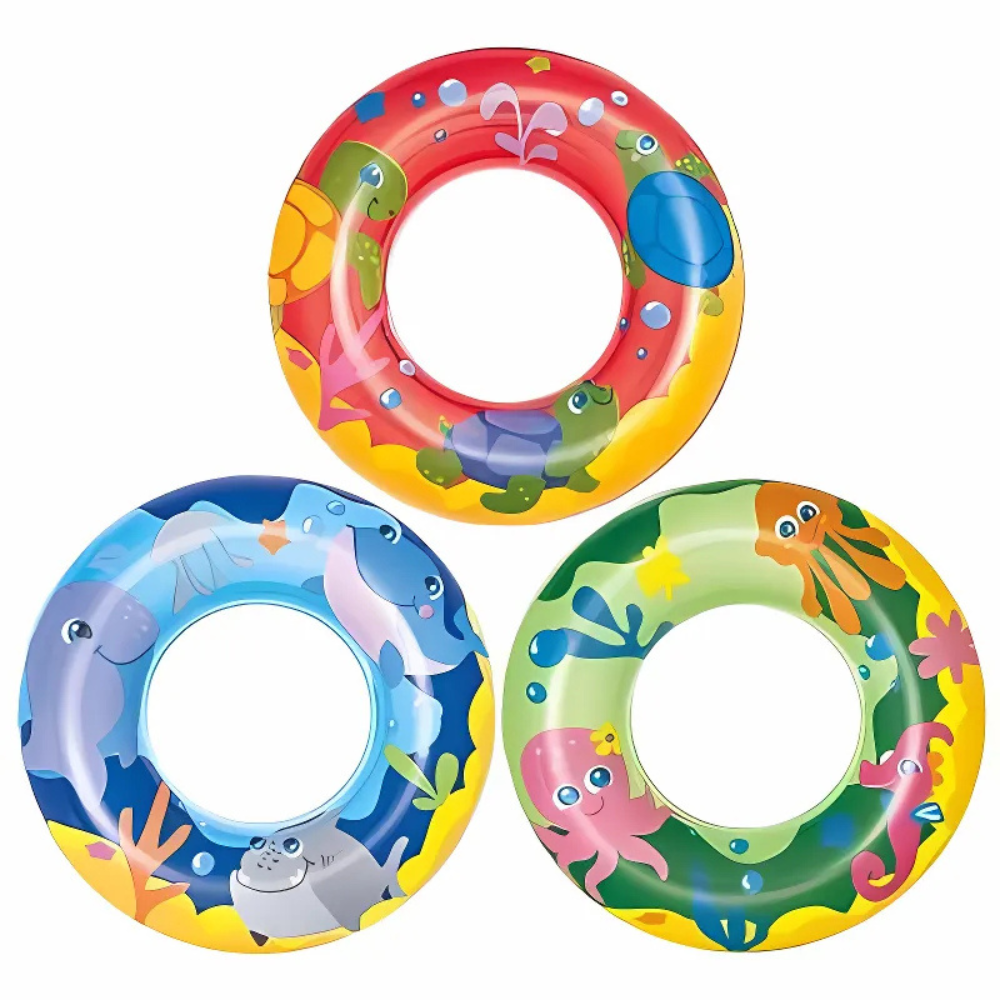 Colac de inot gonflabil pentru copii, 51 cm, +3 ani, Sea Adventures, BestWay