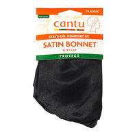 Boneta din satin pentru protejarea parului, Negru, 1 buc, Cantu