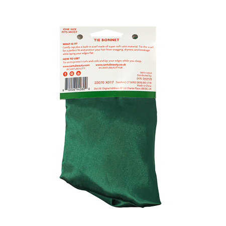 Boneta din satin pentru protejarea parului, Verde, 1 buc, Cantu 658001
