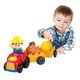 Tractoras cu remorca si figurina fermier, +18 luni, Winfun 658102