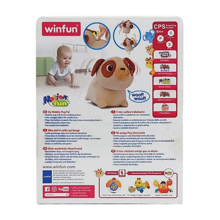 Jucarie interactiva catelus Pug, 12 luni+, Winfun 658205