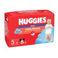 Scutece Pants Little Movers, Boy, Nr. 5, 12-17 kg, 34 bucati, Huggies