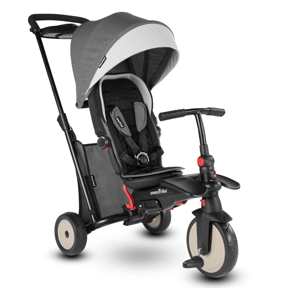 Tricicleta pliabila 7 in 1 pentru copii STR5, Melange Grey, Smart Trike