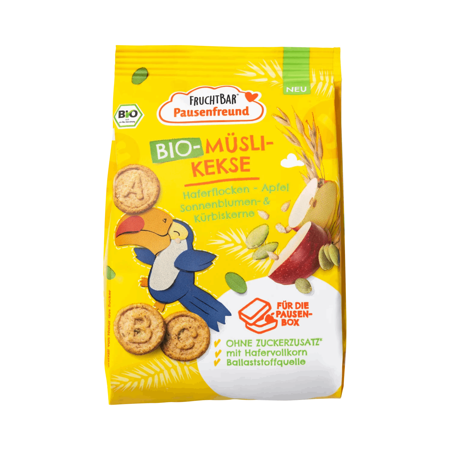 Biscuiti Bio musli si mere, +3 ani, 100g, Frucht Bar