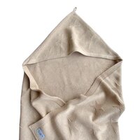 Paturica tricotata cu gluga, 80 x 80 cm, Sand Beige, 0-2 ani, 1 bucata, Tuxi