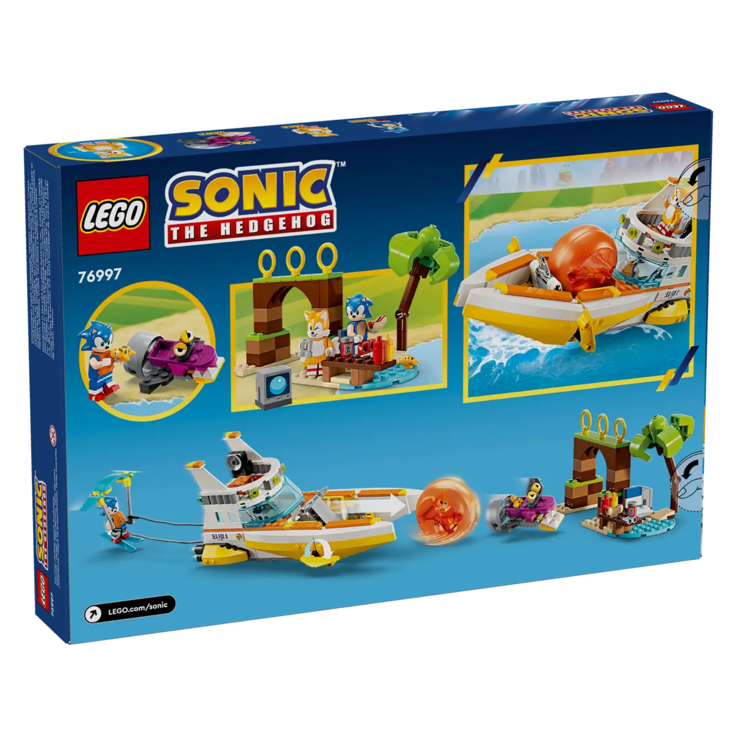 Barca de aventuri a lui Tails, 8+ ani, 76997, Lego Sonic