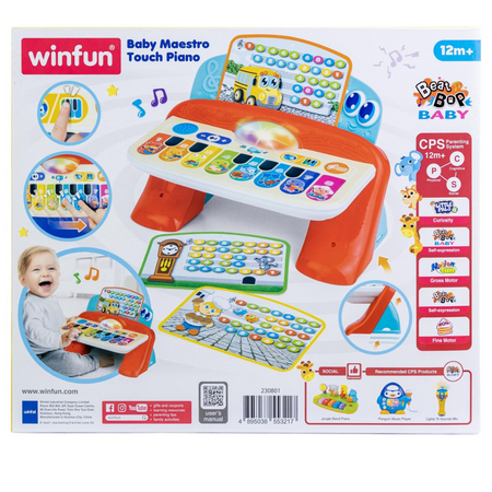 Pian cu sunete si lumini cu 8 taste, 12 luni+, Winfun 659316