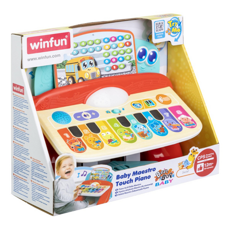 Pian cu sunete si lumini cu 8 taste, 12 luni+, Winfun 659317