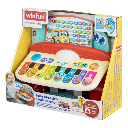 Pian cu sunete si lumini cu 8 taste, 12 luni+, Winfun 659319